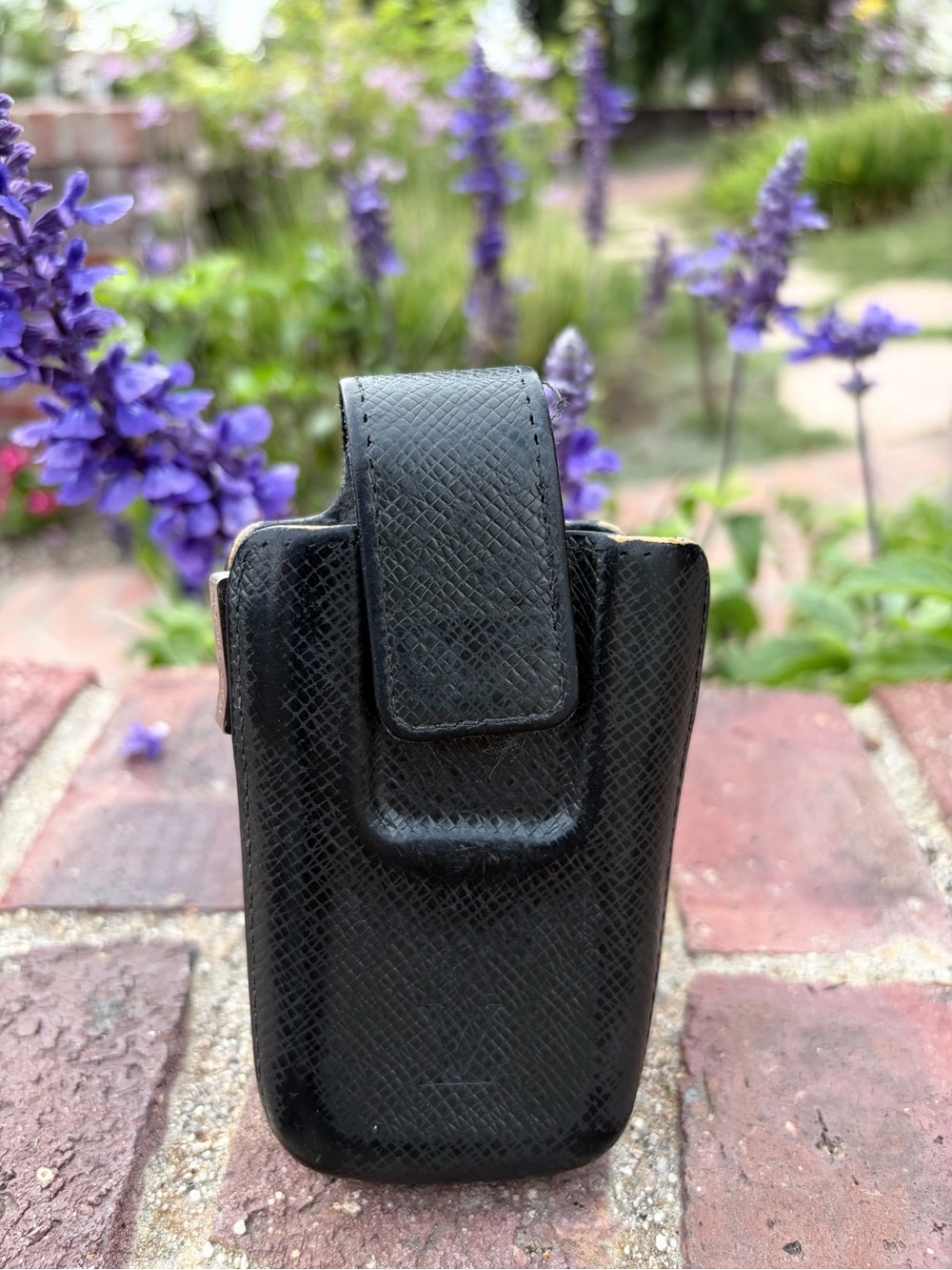 Auth Louis Vuitton Leather Mini Bag Pager Phone Pouch France